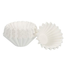 sourcing map 2-4 Cup Basket Coffee Filters White Paper Filter 50/185mm Drip Coffee Makers Coffee Filter for Cafe Office Home, Pack of 50