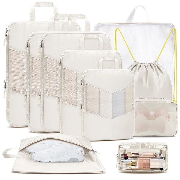 Vailge Compression Packing Cubes for Suitcases and Backpack, 10-Set Travel