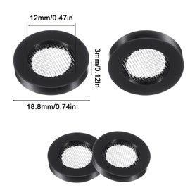 5 Pack 3/4" Shower Head Gasket, Stainless Steel Seal O Ring Stainless Steel and Rubber Filter Hose Washers for 1/2" Fixed Shower Head Creates a Seal to Prevent Leakage