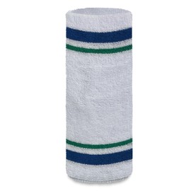 COUVER Thick Volleyball Elbow Protector Sleeve 9" Long, White/Blue Green