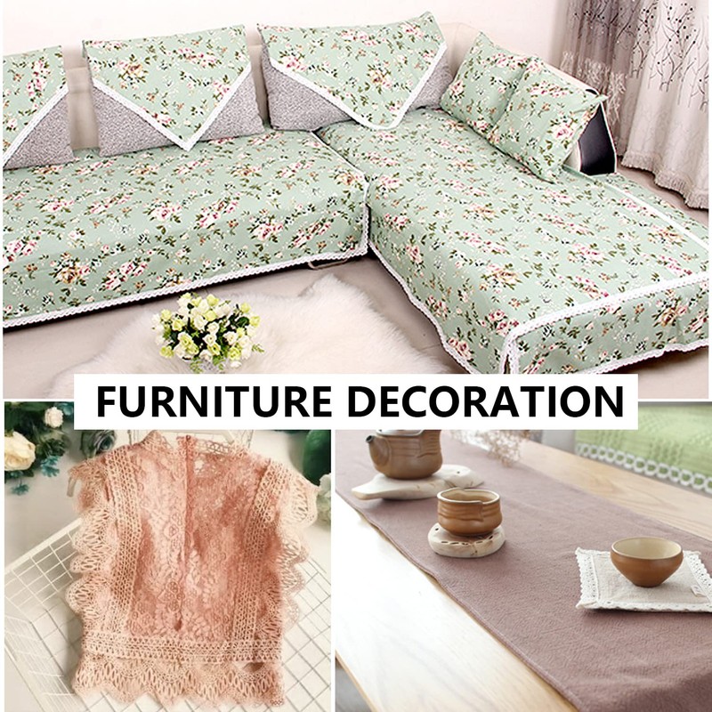 TORMEN 白レース レースリボン 手芸レース 服装素材 縫製素材 8ｍ／巻