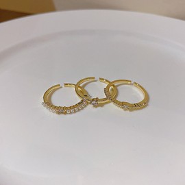 Stocking Stuffers Holiday Outfits for Women 2024 Cubic Zirconia Rings for Women Gold Stackable Rings Shining Rhinestone Heart Rings Bow Rings Pearl Rings Jewelry Gift for Girls