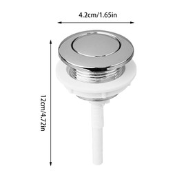  2 PCS Toilet Flush Button, 38mm Single Press Push Button Round Head Toilet Cistern Push Button, Toilets Flush Buttons Replacement for Household Toilets Tank Parts Replacement