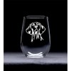 Vizsla themed, dog stemless wine glass, 17 oz.