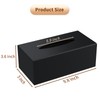 AITEE Acrylic Tissue Box Cover: Black Rectangle Tissue Holder Napkin