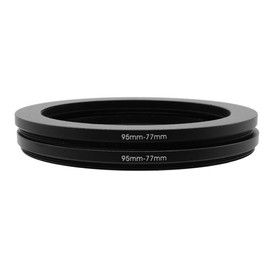95-77mm Metal Step Ring, 95mm to 77mm Step-down Ring Filtering Ring Adapter (95mm Camera Lens & 77mm UV CPL ND Filter Hood Cap)