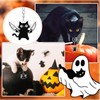 Liliaafar 30 Pcs Halloween Ghost and Black Cat Keychains Bulk