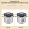 Airtight Coffee Canister 1.2L 304 Stainless Steel Coffee Bean Storage