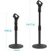 Desktop Microphone Stand, Upgraded Adjustable Table Mic Stand with Non-Slip