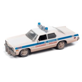 1975 Dodge Monaco DCD White (Dirty Version) 2 1/64 Scale Toy Pop Culture Icon From 1980 Movie 'Blues Brothers' 2024 Release