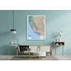 California and Nevada Physical Map - 23.4 x 33.1 Inches