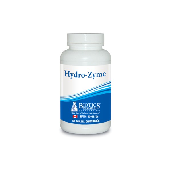 Biotics Research Hydro-Zyme, HCI + Enzymes, 250 Tablets