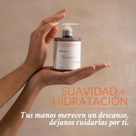Crema Nutritiva para Manos | Con Té Verde, Aloe Vera y Aceite de Almendra | Fórmula Vegana con Extractos Botánicos para Todo tipo de Pieles | Skin Care | Biune. | 300 ml