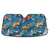 Koi Carp Fish Car Windshield Sunshades Fishes Sun Shade Reflective