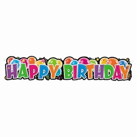 Happy Birthday Giant Jointed Banner - 4.5 ft - Premium Cardstock Banner - Perfect For All Ages