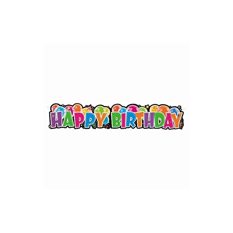 Happy Birthday Giant Jointed Banner - 4.5 ft - Premium