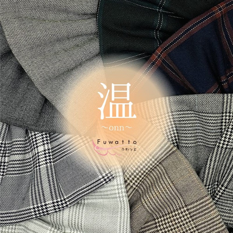 Cluster [Warm] Glen Check Lame Navy Large Size Warm 3D