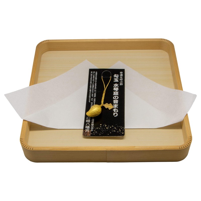 Magatama Good Luck Bell Charm, Suikinkutsu Garden Ornament Sound Talisman,