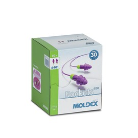 Moldex 6401 SNR 30 Rockets Corded Earplugs (Pack of 50)