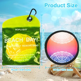 FESAS Sand Remover Pouch for Beach & Travel | Powder-Infused with Aloe Vera & Vitamin C, Talc-Free & Reusable | Gentle Waterless Cleaner for Feet, Swimsuits | Eco-Friendly Beach Gift for Women & Men