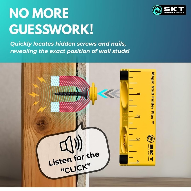 Magic Stud Finder Plus – 3-in-1 Magnetic Stud Finder with