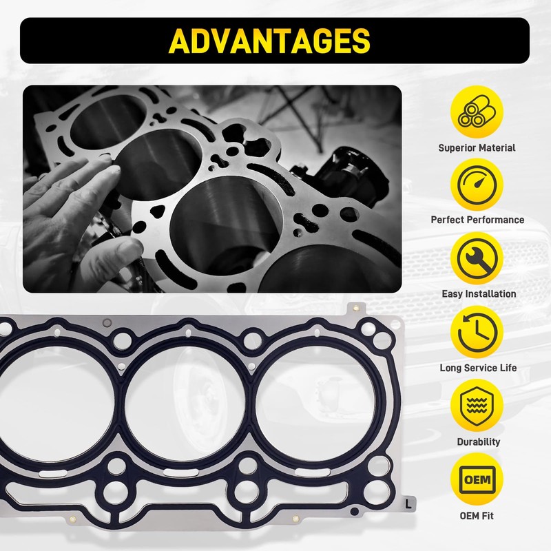 YEHERIT 3.6 Head Gasket Set with Bolts Compatible with Jeep
