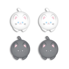 PlayVital ps portal compatible joystick cap cover, grip joystick cap compatible with Steam Deck OLED, thumb grip cap compatible with Steam Deck LCD [Cutie Kitty]