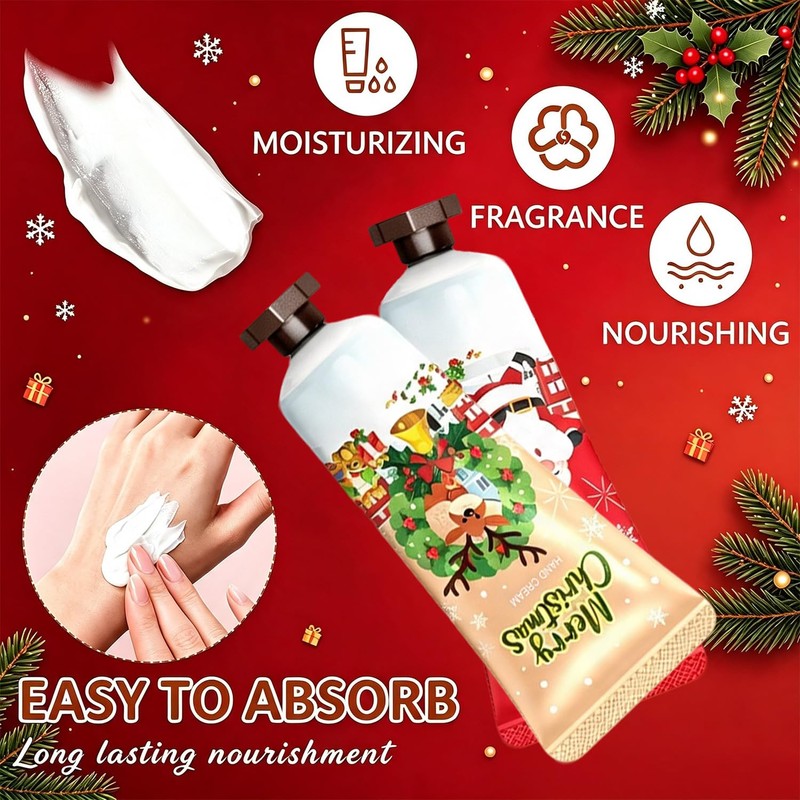 10 Pack Christmas Hand Cream Gift Set, Hand Lotion Travel