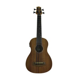 CNZ Audio Acoustic Electric Bass Ukulele with Tuner & EQ, Mahogany Body