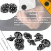 Lwzko 20 Pieces Rhinestone Buttons 20mm Rhinestone Buttons Black Vintage