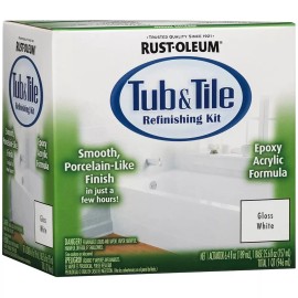 Rust-Oleum 384165 (7860519) Tub And Tile Refinishing 2-Part Kit, White, 32 Fl Oz