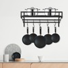 ILWorkTLs Wall Mounted Pot Rack with 2 Hanging Rails and