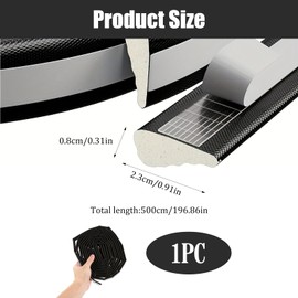 Draft Excluder for Doors and Windows, Wedge-Shaped Draught Excluder Tape, Window Seal Strip & Door Draft Excluder Strip, Foam Insulation Weather Seal for Noise, Dust & Energy Saving (Black, 5M)