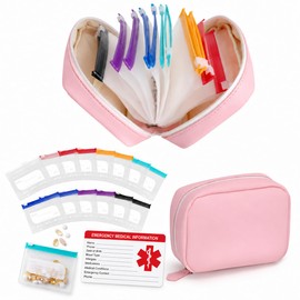 A8 Waterproof Pill Organiser for Travel with 14 Pill Pouch Set Vitamin Case