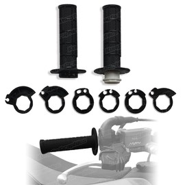 Lock on Grips for Dirt Bike YZF WR XT Serow KXF SX EXC RM RMZ CRF TC TE Motocross Enduro MX Universal (Black)