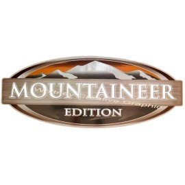 decal  MONTANA MOUNTAINEER EDITION LOGO RV DECAL GRAPHIC White letter version 55"x16"