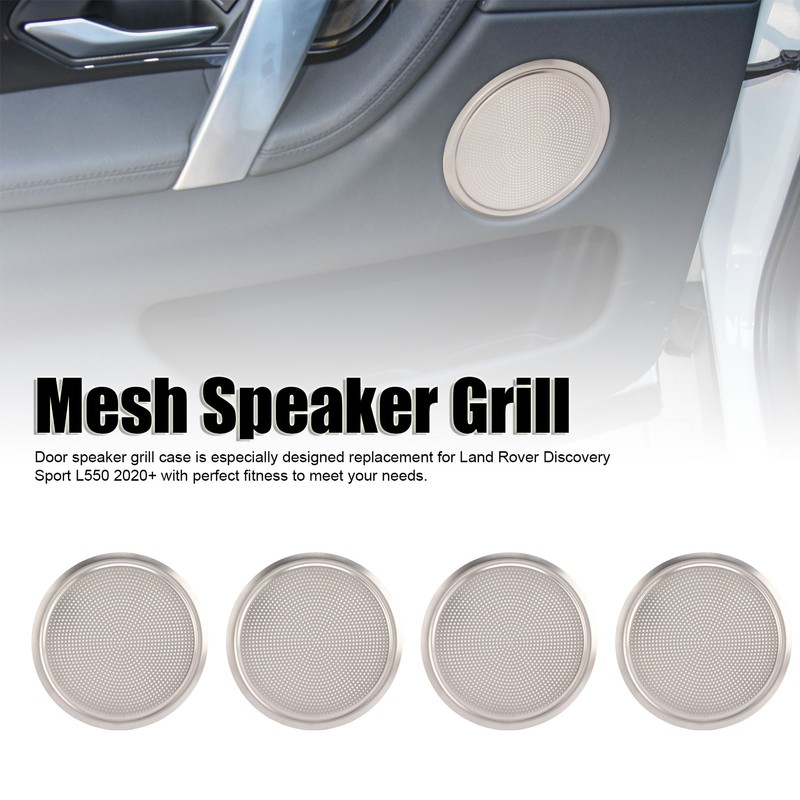 4PCS Door Speaker Grille Cover Round Aluminium Alloy Replacement for