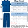 BIOECEUA Scrubs Uniforms Women Set, Slim Stretch Curved V Neck