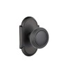 Emtek Privacy Set, Style 8 Rosette, Norwich Knob, Flat Black