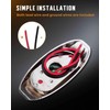 cciyu 8x Red Light LED Trailer Marker Light w/Chrome Bezel
