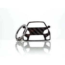 BlackStuff Carbon Fibre Keyring Compatible with Twingo II RS GT 2007-2012 BS-684, Black