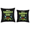 Best Turtle Lover Gifts Funny Snappy Turtle Throw Pillow, 18x18,