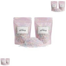 Mini Ligas Elásticas para Cabello, 1000 Piezas por Bolsa, Gomas Pequeñas Multicolor Pastel, Bandas Hules para Peinados, Trenzas para Niñas y Adultos Gomas Para Cabello VitaliaShop 2 BOLSAS