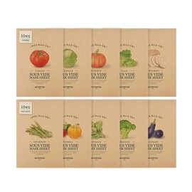 SKINFOOD Sous Vide Mask Sheet 10 sheets (lotus root/elasticity) / 스킨푸드 수비드 마스크시트 10매 (연근/탄력윤기)