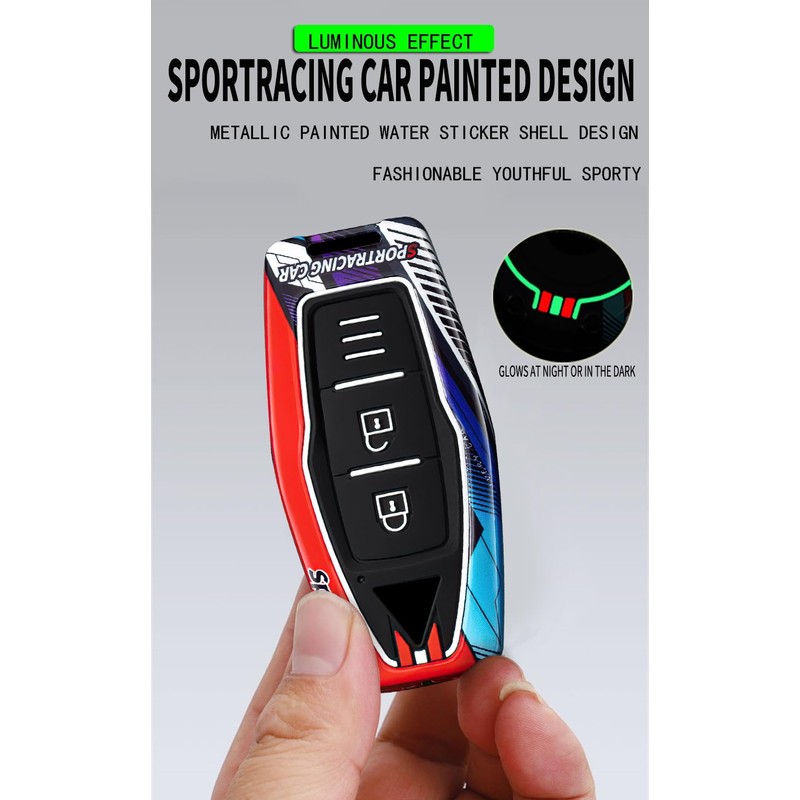 ontto Luminous car Key fob Cover fit for Mitsubishi Outlander