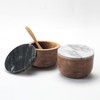 jalz jalz Large Wood Salt Box Salt cellar with Spoon