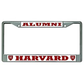 HARVARD ALUMNI METAL CAR CHROME LICENSE PLATE FRAME  MADE IN USA