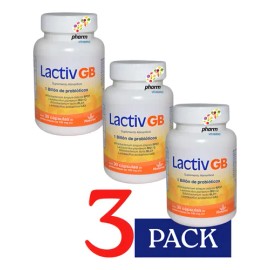 Lactiv Gb(3 Pack)30capc/u Lactobacilos Probioticos Vitamina