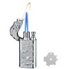 Torch Lighter, Relief Dragon Design Magic Dual Flame Lighter with