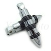 MT107+PA011 - Replacement of Chrome Rear FootPeg Compatible with 1995-2008